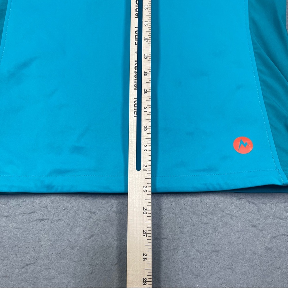 Marmot Jacket Women Large Blue Turquoise Leadville Gore Windstopper Shell Hiking - Picture 12 of 14